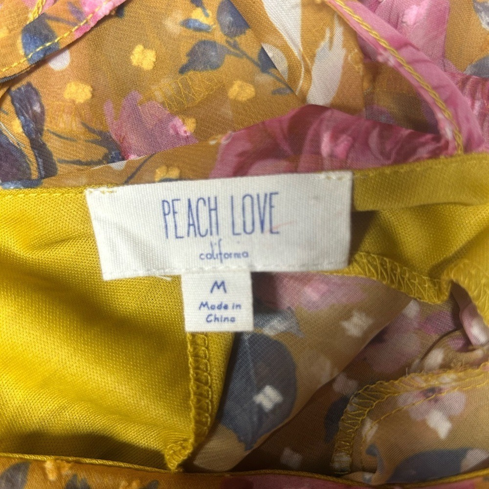 Peach Love Women's Floral Dress Medium - Picture 5 of 6